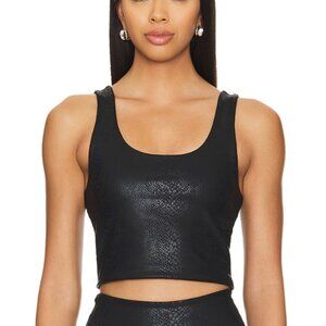 Beyond Yoga Black Textured Cropped Tank Top